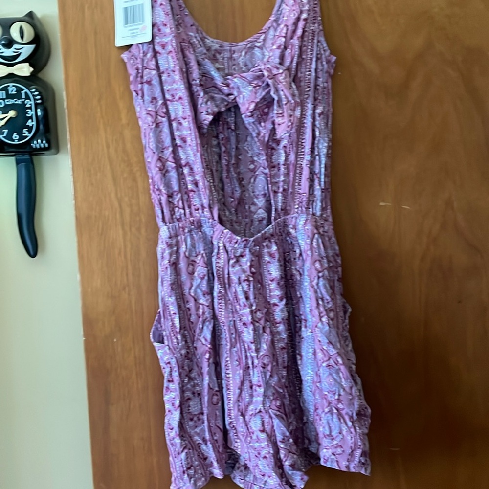 Size small women’s/ juniors pink rose romper